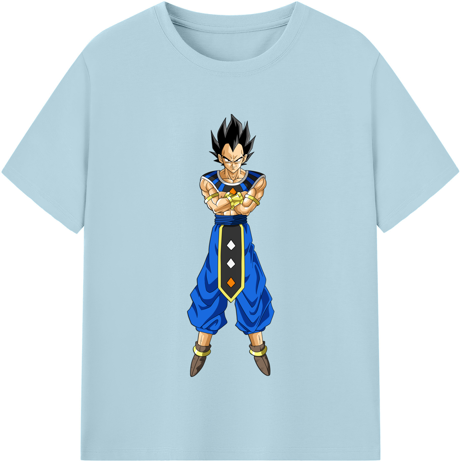 （画像用） ドラゴンボール ベジータ四世（Bejīta Yonsei）DRAGON BALL Vegeta IV 綿100％半袖Tシャツ（フロントプリント）